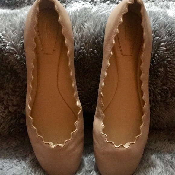 Chloe Shoes - Chloe’ Lauren Scalloped Leather Flats S 37 1/2